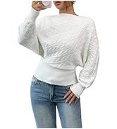 Verdusa Women's Cinched Waist Peplum Sweater V Neck Dressy Tops Ruffle Pullovers Elegant Outfits