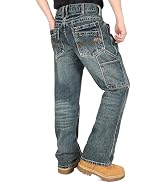 BOCOMAL Non FR - Men's Work Carpenter Jeans Relaxed Fit Bootcut Heavyweight Dura-Rugged Denim Ret...
