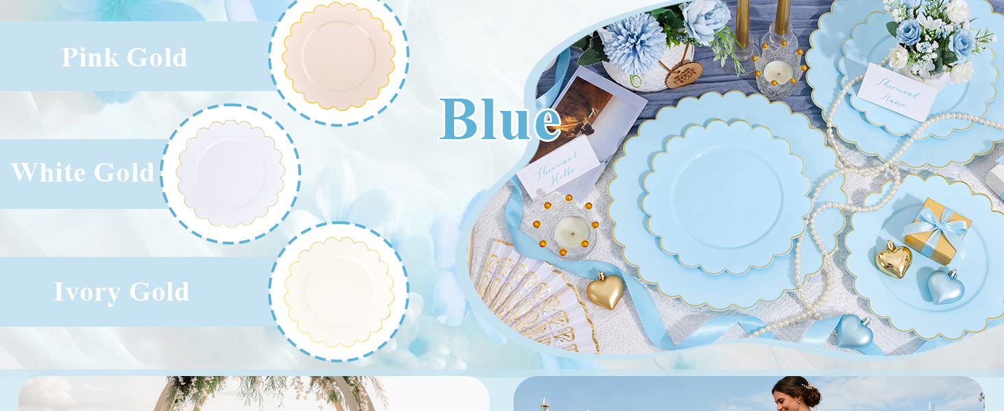 light blue plates