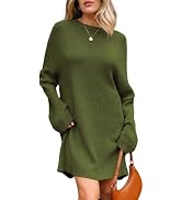 Opemiby Womens Casual Dresses Corduroy Button Up Empire Waist 3/4 Sleeve Fall Winter Mini Babydol...
