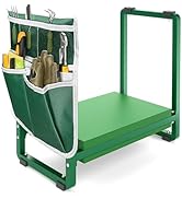 FLINTER Rolling Garden Work Seat with Wheels, Heavy Duty Garden Cart with Seat - Garden Rolling C...
