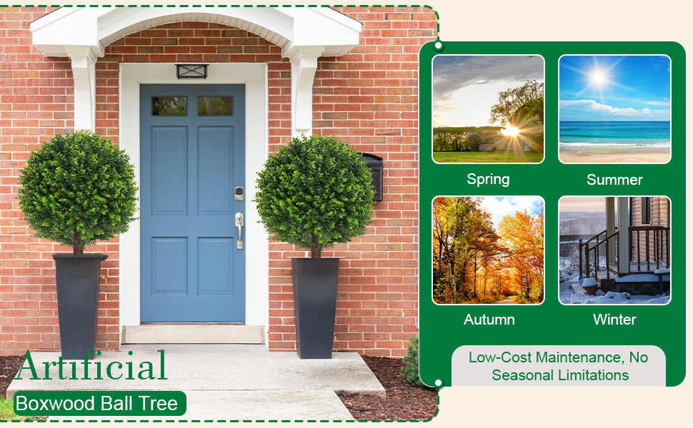 YoJaLi Green BallTree Pushed 2PCS