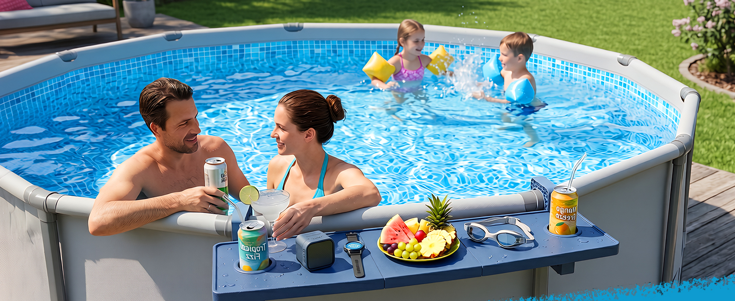 Poolside Bar For Above Ground Pool Outdoor Pool Bar Table Pool Shelf Above Ground Pool Accessories