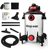 Shop-Vac 5761011 10 Gallon Wet/Dry Shop Vacuum, 4.5 Peak HP, 1.5 Inch Diameter x 7 Foot Hose, 12 ...