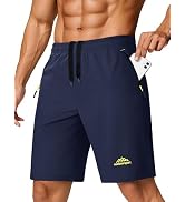 TACVASEN Men's Running Athletic Shorts 9" Quick Dry Workout Gym Shorts Lightweight Summer Shorts ...