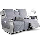 VANSOFY Waterproof Recliner Couch Covers, Sofa Covers 1-Piece Washable Reclining Sofa Cover Non-S...