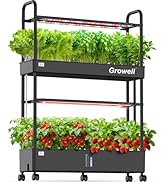 Growell Large Hydroponics Growing System Kit, 60 Pods Vertical Hydroponic Garden with 2 Light Mod...
