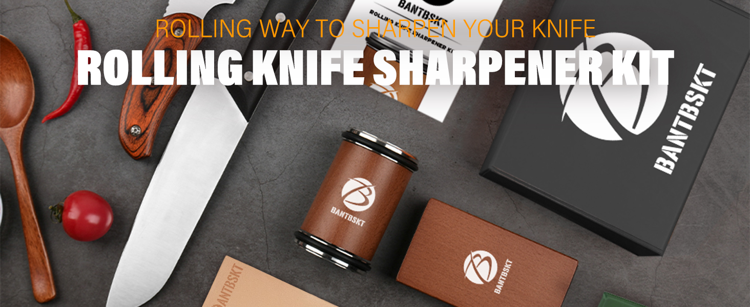knife sharpener, rolling knife sharpener, tumbler knife sharpener, sharpener kit