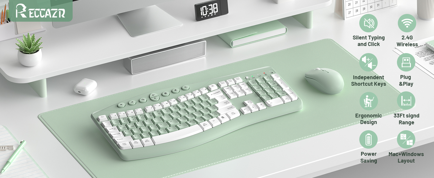 Erogonmic wireless keyboard and mouse 1