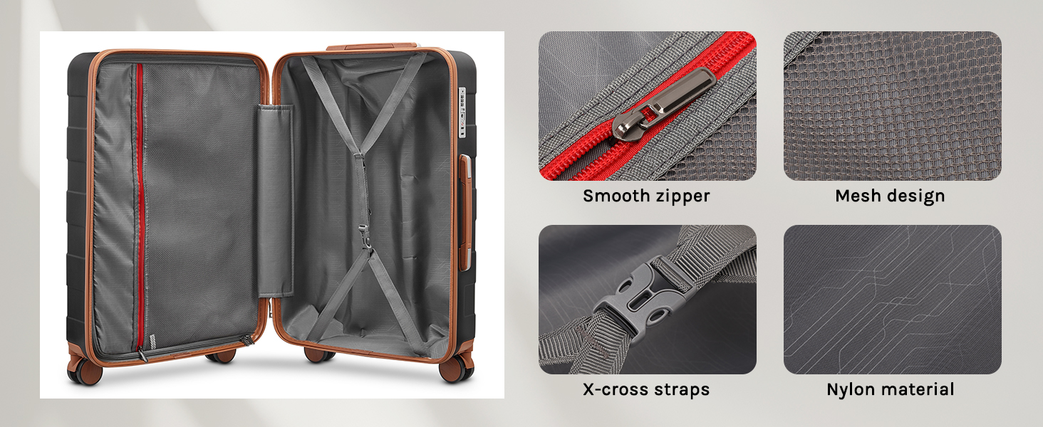 imiomo 3 Piece Luggage Sets,Suitcase with Spinner Wheels,Luggage Set Clearance, Travel Luggage