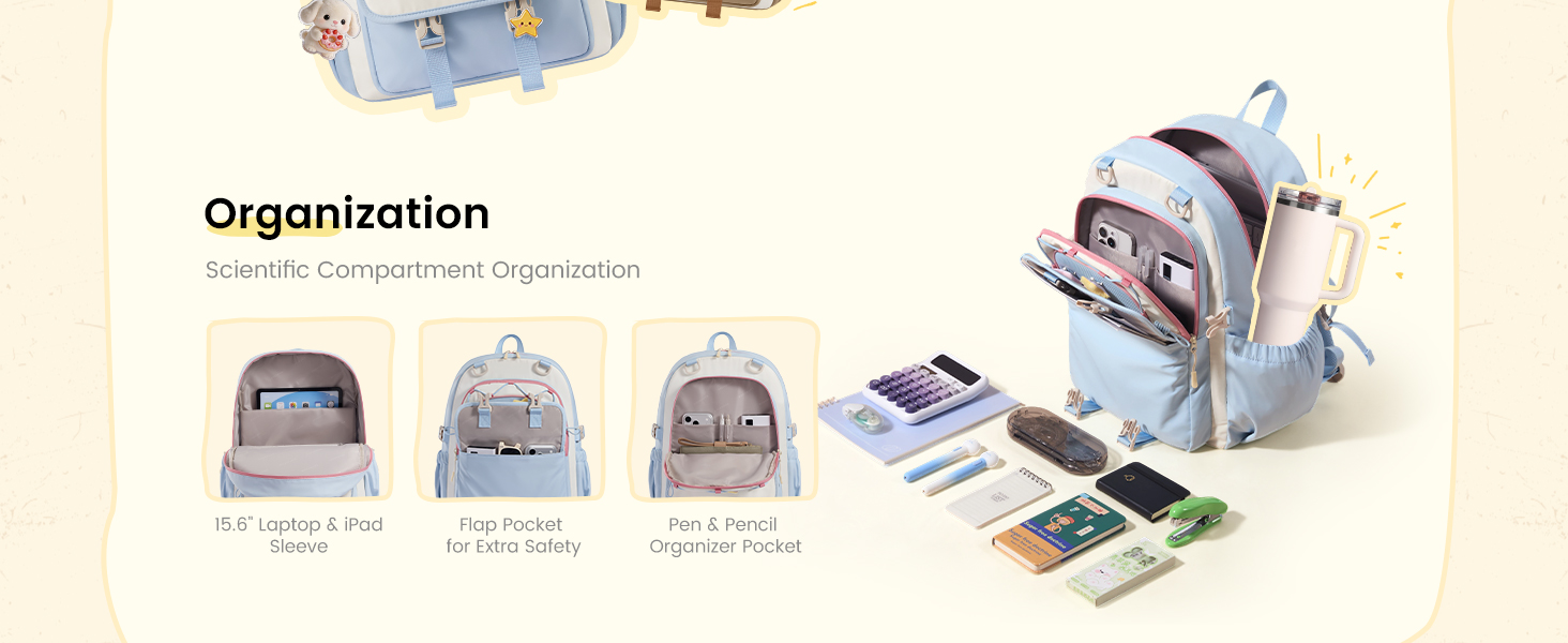 LOVEVOOK School Backpack for Teen Girls