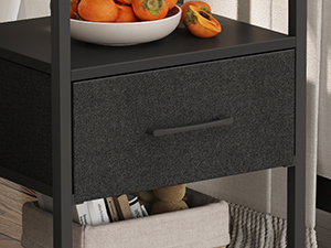 Bedside table with open shelf