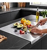 2026 NEW Titanium Cutting Boards for Kitchen, 100% Pure Titanium Kneading Cutting Board with Sili...