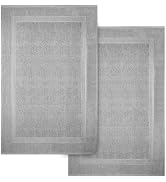 Infinitee Xclusives Premium Cotton Bath Mats for Bathroom – Pack of 2 | 34x22 Inches | Ultra Soft...