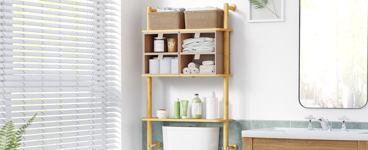 over the toilet storage