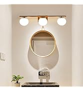 YHTlaeh Bathroom Vanity Light Brushed Black Square Led 24 inch 18W Daylight 4000K Modern White Ac...