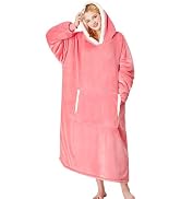 yescool Wearable Blanket Hoodie, Flannel Sherpa Fleece Blanket Sweatshirt for Adults Women Men,On...