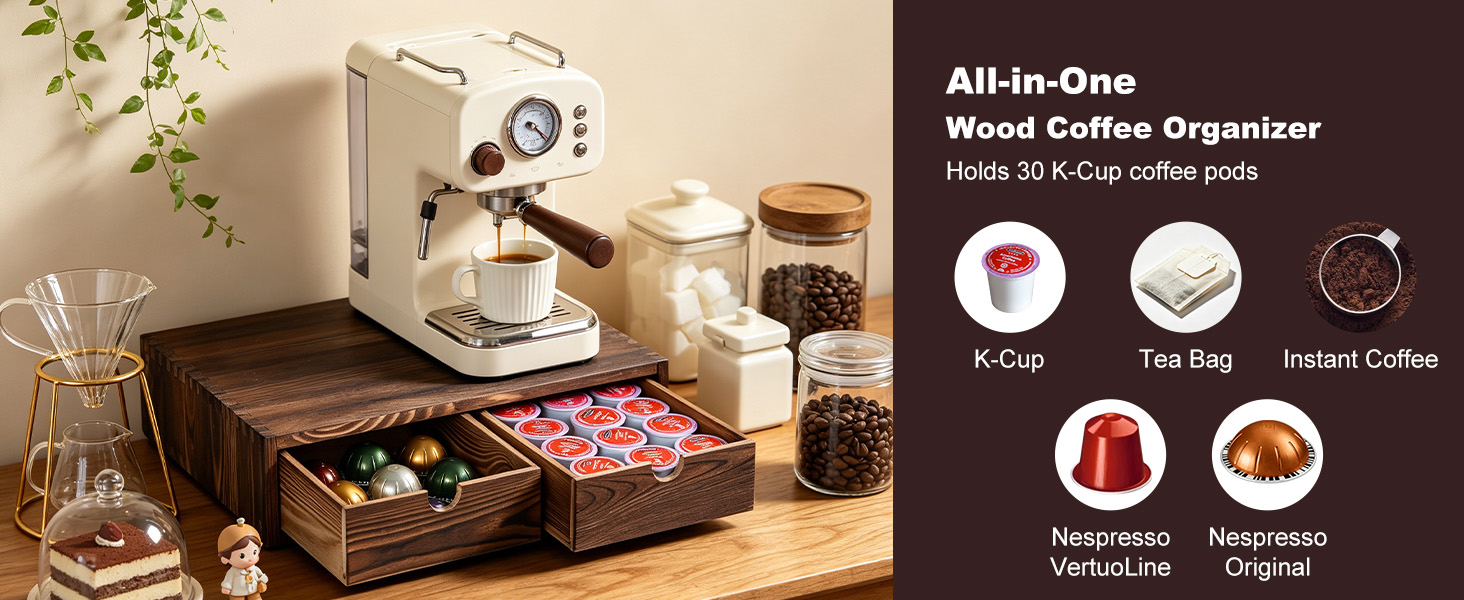K Pod Drawer Coffee Maker Machine Stand