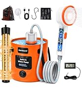 [2026 Upgraded Built-in Water Pump] Rechargeable Filtered Shower Head, Portable Camping Shower wi...