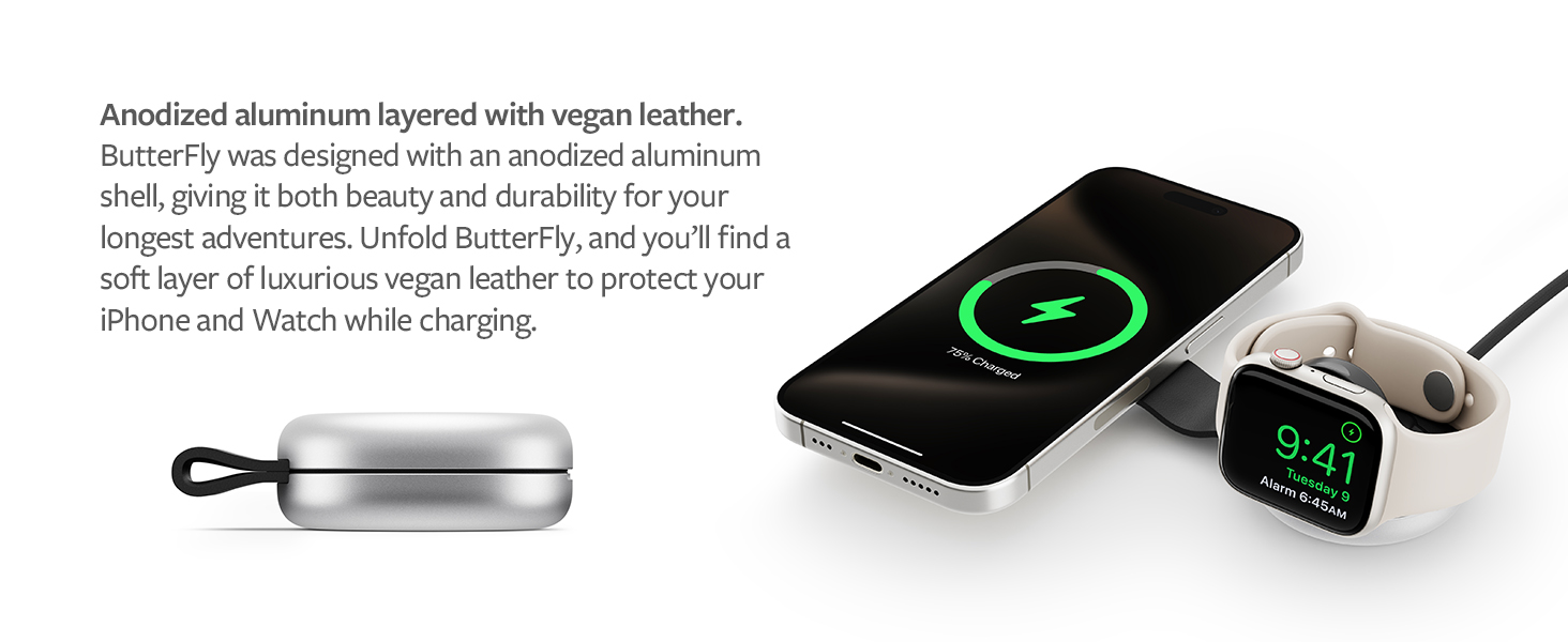Charge your iPhone and Apple Watch together with ButterFly