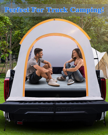 Camping Air Mattress Air Bed with Inflatable U-Shaped Pillow Single Air Mattress Blow Up Bed Thic...