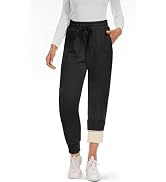 CAMPSNAIL Womens Wide Leg Sweatpants Fleece Lined Baggy Straight Leg Fall Outfits Winter Warm Lou...