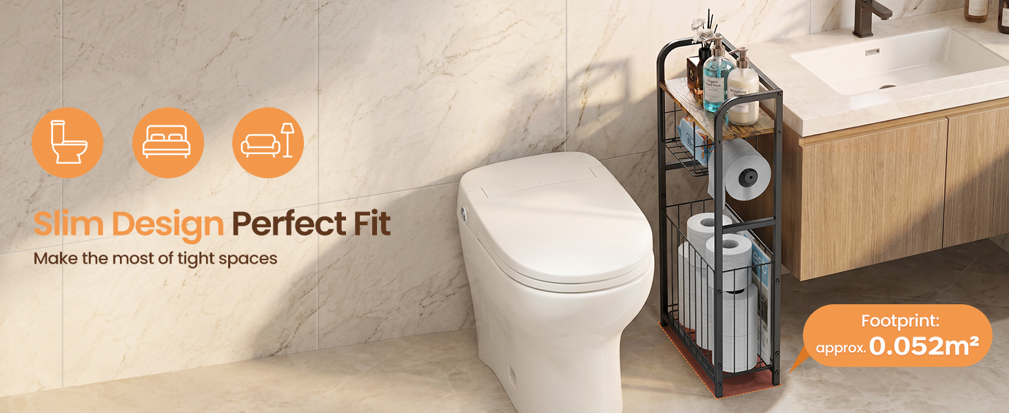 free standing toilet paper holder