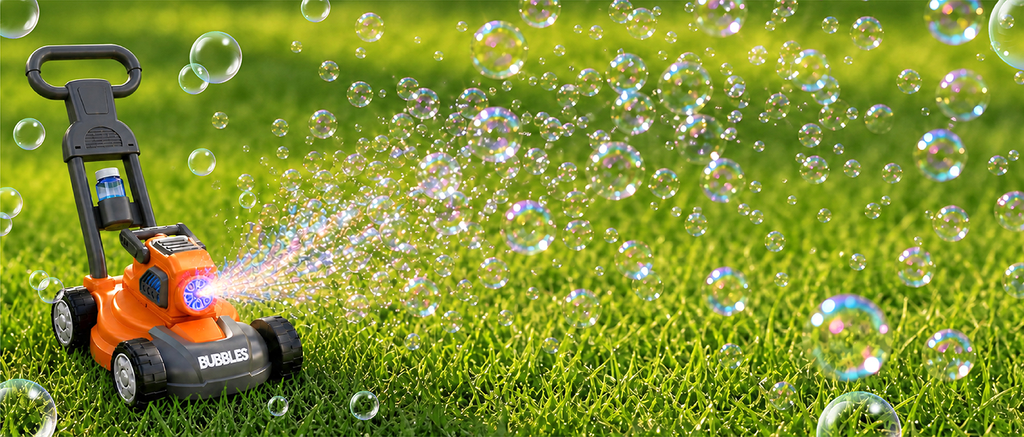 Kids can role-play and help dad mow the lawn