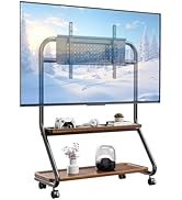 Heavy Duty Mobile TV Stand for 32-100 Inch Large TVs up to 200lbs, Mobile TV Floor Stand on Wheel...