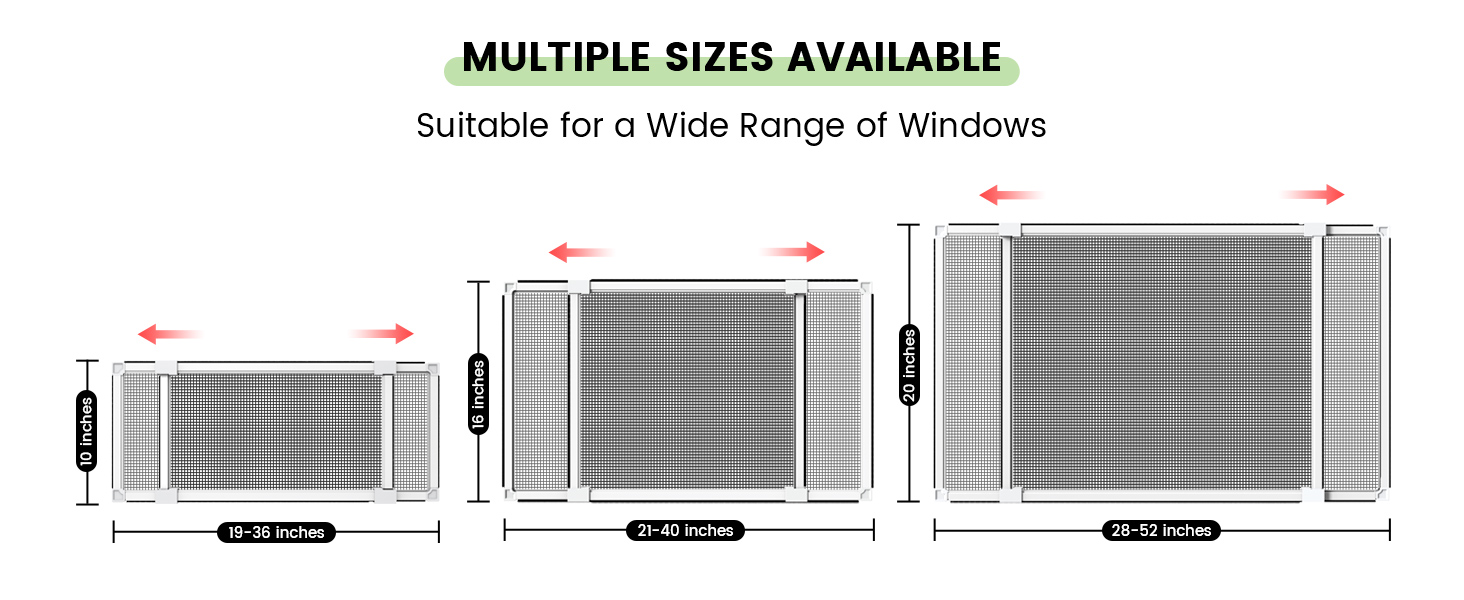 Adjustable screen for windows