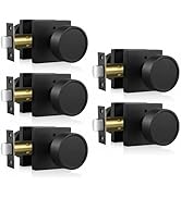 Haidms Gold Door Knobs Interior, Zinc-Alloy Heavy Duty Round Brushed Gold Privacy Door Knobs for ...