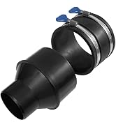 Fulton 4 inch Rubber Flexible Cuff Coupler with Two Stainless Steel Hose Clamps for Connecting Pl...