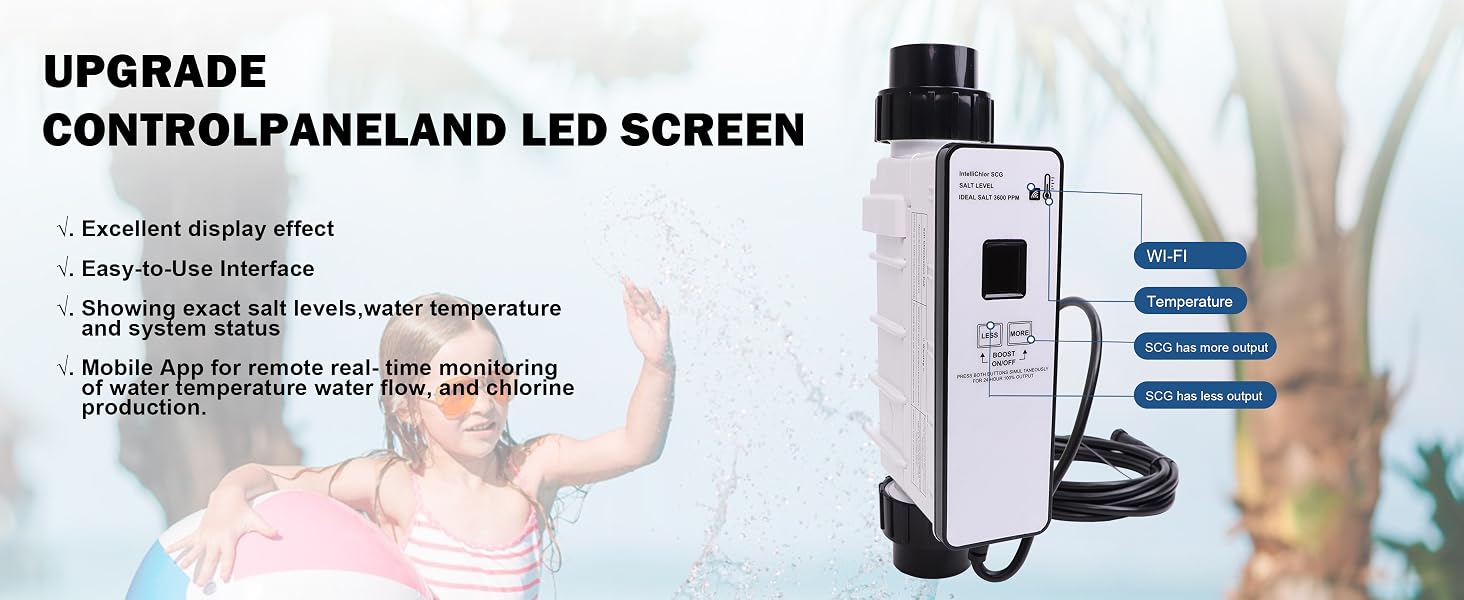 EC-520555 Upgraded Salt Cell Saltwater Chlorine Generator