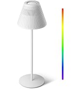 Honeywell 2 Pack Cordless Table Lamp - M1 Sunturalux 5200mAh Rechargeable Lamp RGB Colors Steples...