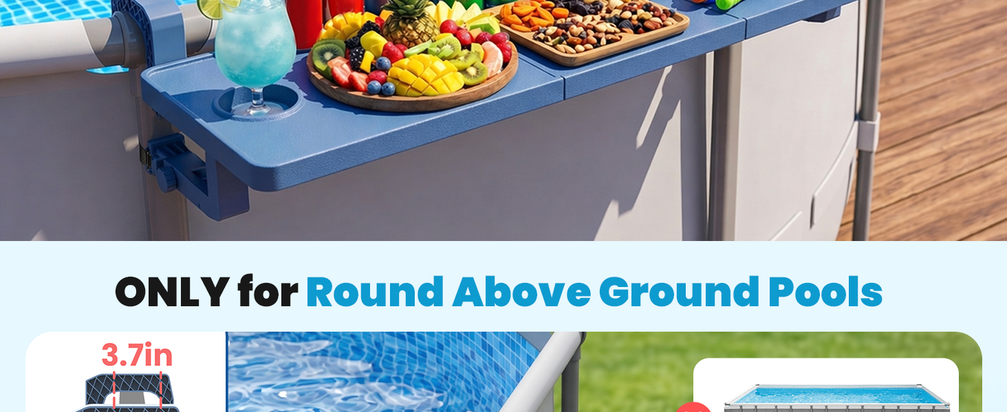Poolside Bar For Above Ground Pool Outdoor Pool Bar Table Pool Shelf Above Ground Pool Accessories