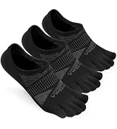 VWELL No Show Toe Socks for Men Women COOLMAX Five Finger Socks Athletic Running Ankle Low Cut 5 ...
