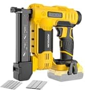 ADOTOCAM Nail Gun for Dewalt 20V Battery (Tool Only), 2 in 1 Cordless Brad Nailer/T50 Crown Stapl...