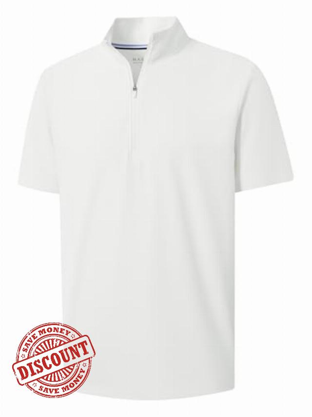 M MAELREG Golf Shirt for Men Zipper Waffle Texture Moisture Wicking Dry Fit Collared Lightweight Mens Polo Shirt Short Sleeve