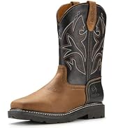 SUREWAY FULL QUILL OSTRICH Cowboy Boots For Men -Mens Square Toe Embroidery Western Boot,Oil/Slip...