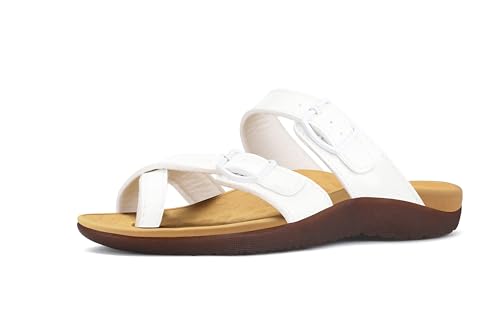 mysoft Women's Slide Sandals Adjustable Orthopedic Flip Flops Arch Support Comfortable Walking Summer Shoes