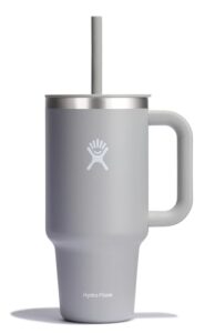 Lid and Straw - Insulated Stainless Steel in 32 Oz Birch
