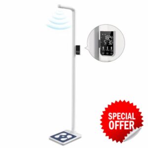 GE Digital Physician Scale BMI: Ultrasonic Electronic Height and Weight Scale 76” Height Measuring Device Accurate Body Weight 485 lb/220 kg Capacity