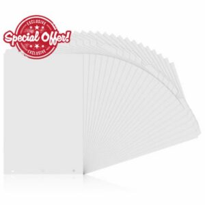 Chuangdi 24 Pack 11 x 17 Binders Dividers with Write Erase Tabs for 3 Rings Binder Durable Plastic Dividers Big Blank Divider for Back to School Office Home Large Format Tabloid Ledger Documents