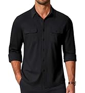 COOFANDY Mens Long Sleeve Shirts Casual Button Down Shirt Wrinkle Free Dress Shirt with Pocket