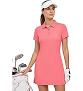 M MAELREG Womens Golf Dress with 2 Pockets on Separate Shorts UPF50+ Tennis Athletic Dress Moistu...