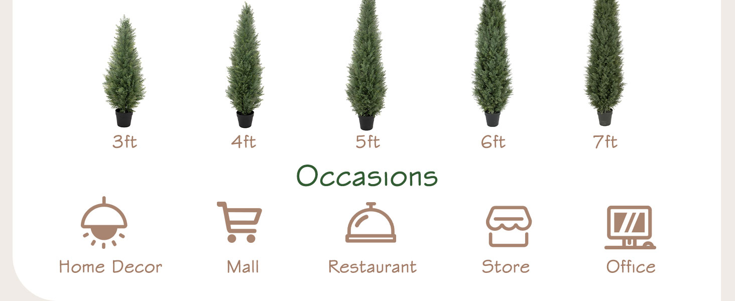 Cedar Topiary Trees Artificial Outdoor