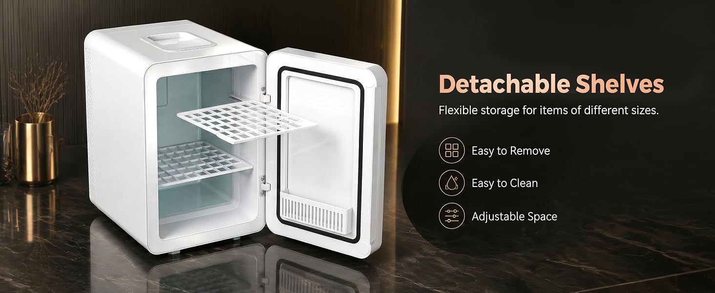 Mini Skincare Fridge Small Refrigerator for Bedroom