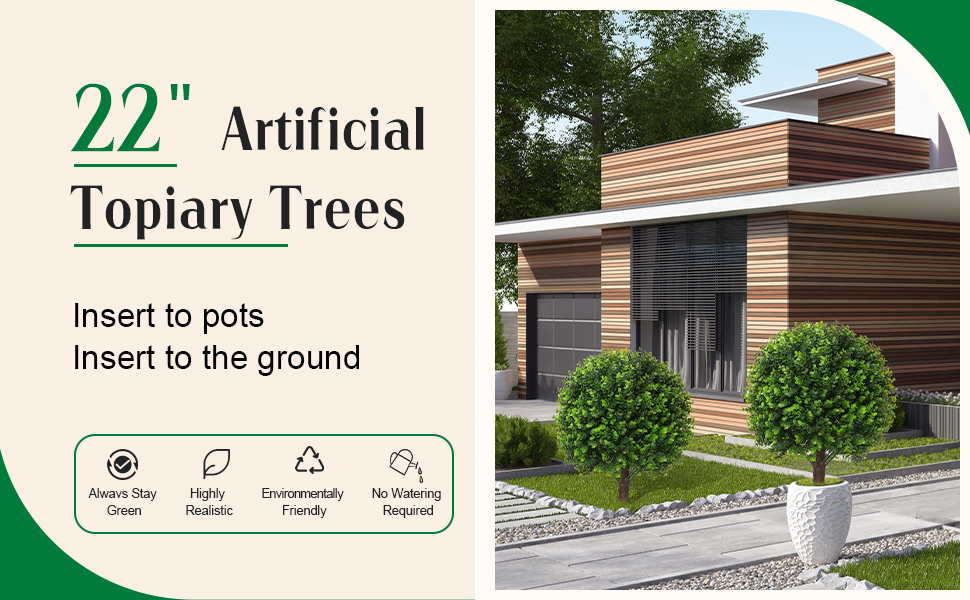 YoJaLi Green BallTree Pushed 2PCS