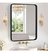 Sweetcrispy 36 Inch Round Wall Mirror with Tempered Glass, Bathroom Mirror Over Sink, Anti-Fog & ...
