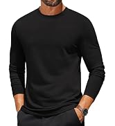 COOFANDY Mens Waffle Henley Shirts Long Sleeve Casual T-Shirt Basic Lightweight Pullover Tees